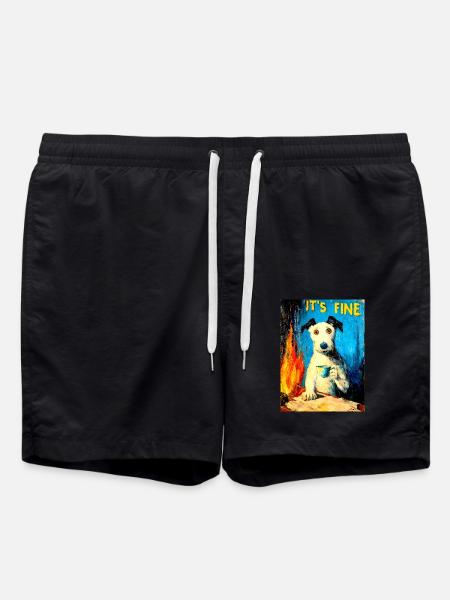 "Its Fine" by van Gogh - Swim Trunks - black