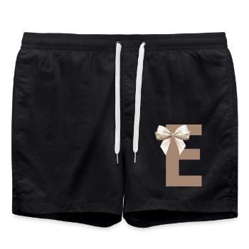 Letter E Knot - Swim Trunks - black - Front - AI Model Male 185 light (185cm)