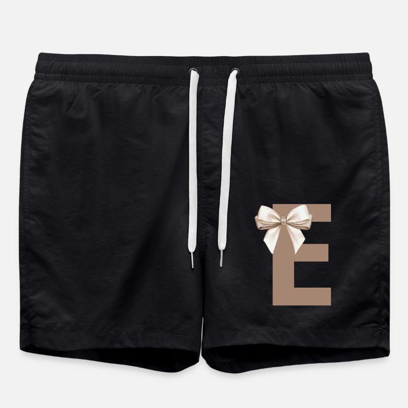Letter E Knot - Swim Trunks - black