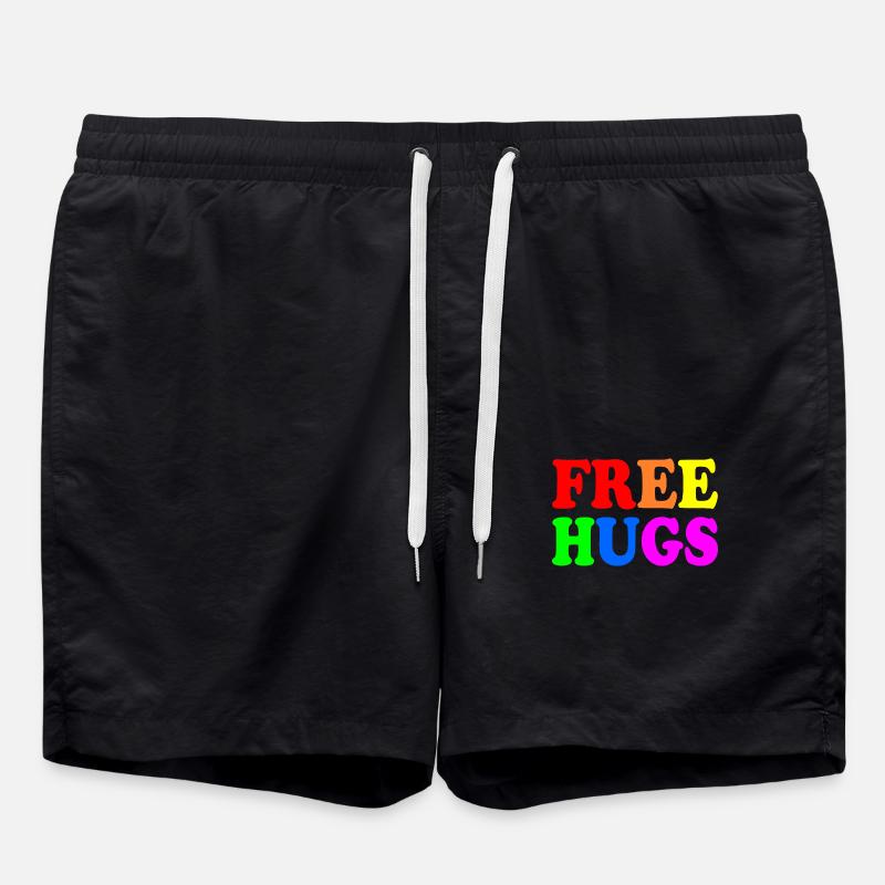 Free hugs - Swim Trunks - black