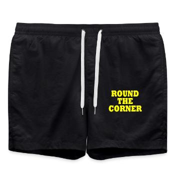 Round the corner - Short de bain - noir - Devant - AI Model Male 185 light (185cm)