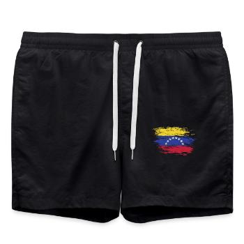 Drapeau du Venezuela utilisé - Short de bain - noir - Devant - AI Model Male 185 light (185cm)