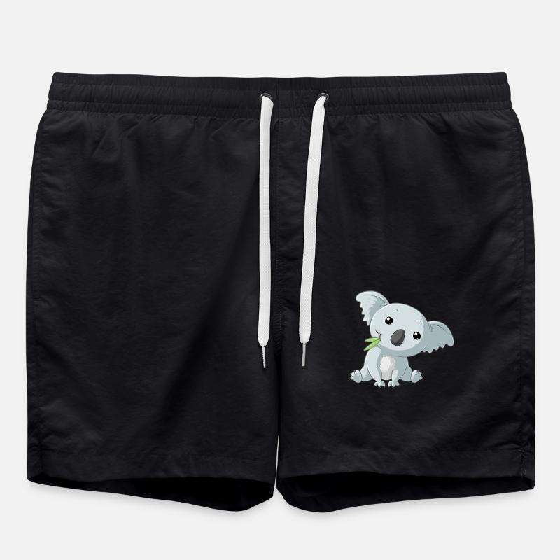 Little koala bear - Swim Trunks - black