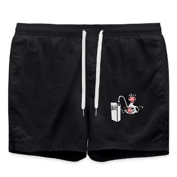 milkcow - Swim Trunks - black - Front - AI Model Male 185 light (185cm)