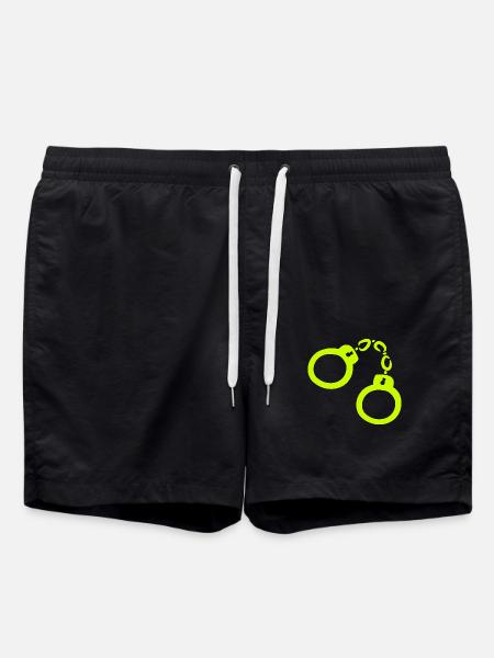 Handcuffs Yellow - Swim Trunks - black