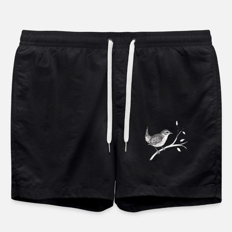 Zaunkönig - Badeshorts - Schwarz