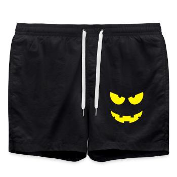 Halloween eyes mouth - Swim Trunks - black - Front - AI Model Male 185 light (185cm)