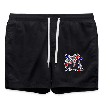 LONDON Graffiti - Swim Trunks - black - Front - AI Model Male 185 light (185cm)
