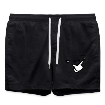 Grübeln Gesicht Nachdenklich - Badeshorts - Schwarz - Vorne - AI Model Male 185 light (185cm)