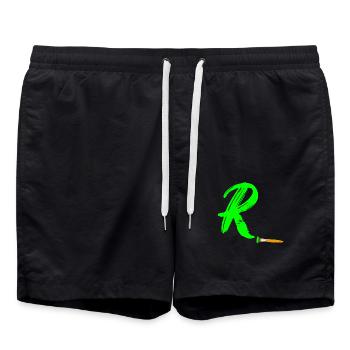 brush vert r - Short de bain - noir - Devant - AI Model Male 185 light (185cm)