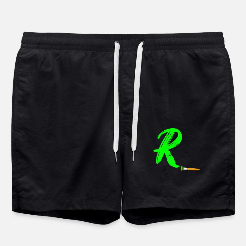 brush vert r - Short de bain - noir