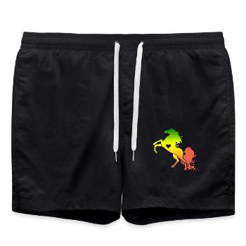 Horse cheval - Short de bain - noir - Devant - AI Model Male 185 light (185cm)