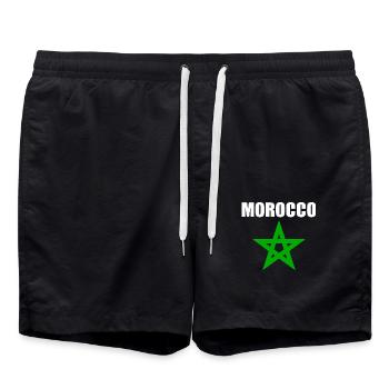 Maroc - Short de bain - noir - Devant - AI Model Male 185 light (185cm)