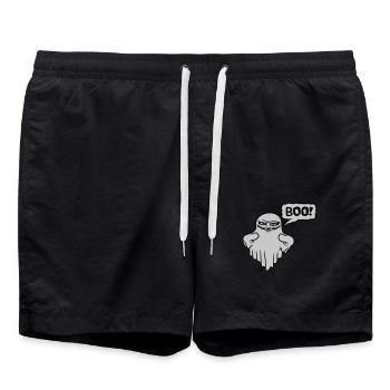Boo Speech Bubble Mauvais - Short de bain - noir - Devant - AI Model Male 185 light (185cm)
