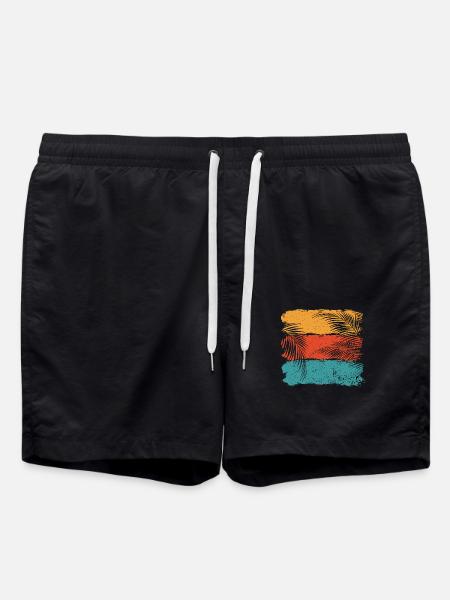 Palm Trees - Swim Trunks - black