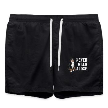 Bernese Mountain Dog - Swim Trunks - black - Front - AI Model Male 185 light (185cm)