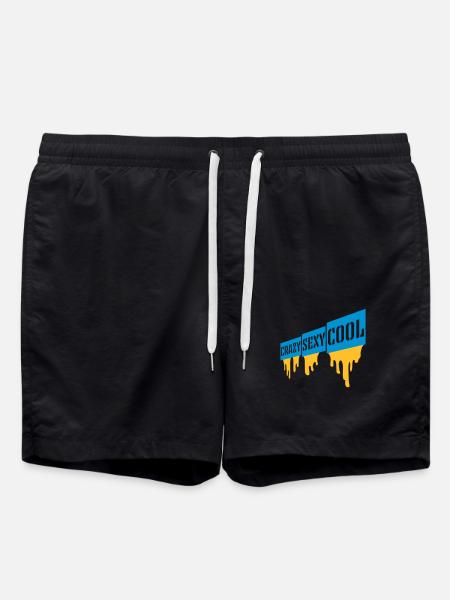 crazy sexy cool design - Swim Trunks - black