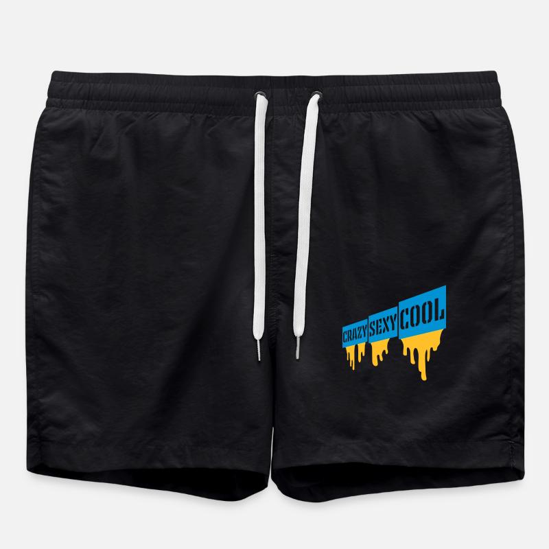crazy sexy cool Design - Badeshorts - Schwarz