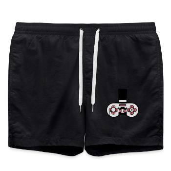 Gentlemen alter Controller Retro - Badeshorts - Schwarz - Vorne - AI Model Male 185 light (185cm)