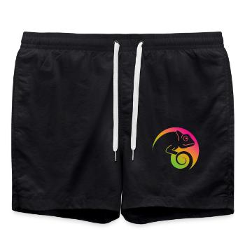 CHAMÄLION - Short de bain - noir - Devant - AI Model Male 185 light (185cm)