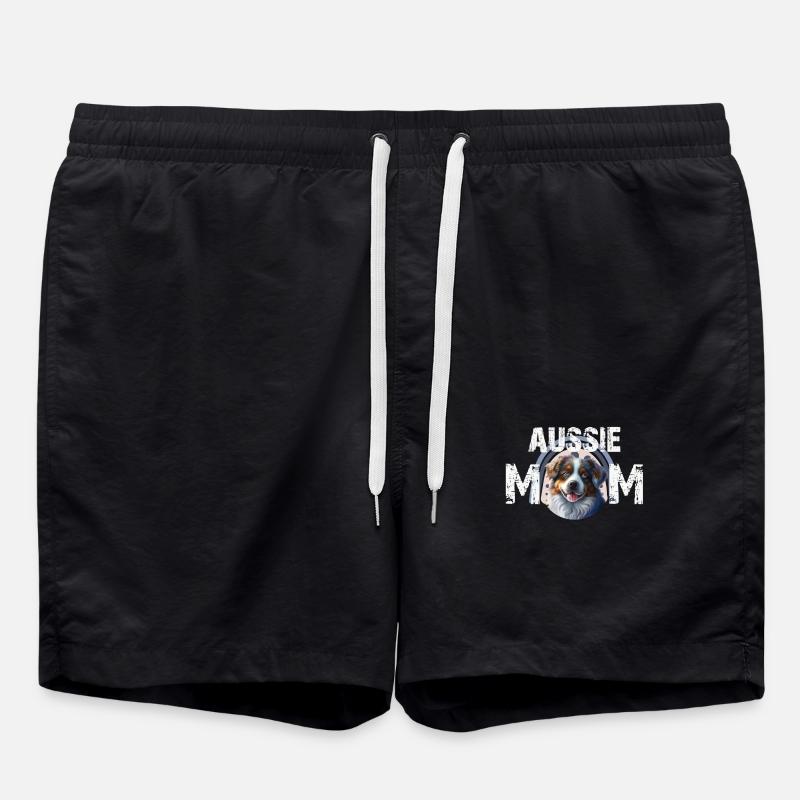 Australian Shepherd - Swim Trunks - black