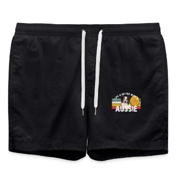 Berger australien - Short de bain - noir - Devant - AI Model Male 185 light (185cm)