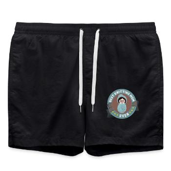 Nähen Stricken Häkeln Mama Best Knitting Mom Ever - Badeshorts - Schwarz - Vorne - AI Model Male 185 light (185cm)