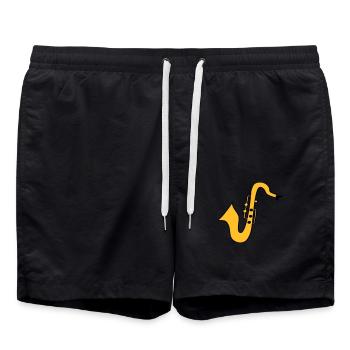Saxophone - Short de bain - noir - Devant - AI Model Male 185 light (185cm)