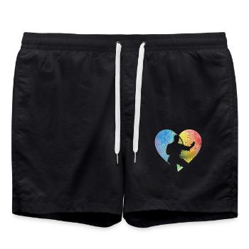 Wing Chun - Badeshorts - Schwarz - Vorne - AI Model Male 185 light (185cm)