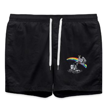 Missing Dad Mourning - Swim Trunks - black - Front - AI Model Male 185 light (185cm)