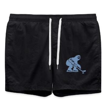 Sloth Joueur de Hockey sur Glace Silhouette De Hockey Sur Glace - Short de bain - noir - Devant - AI Model Male 185 light (185cm)