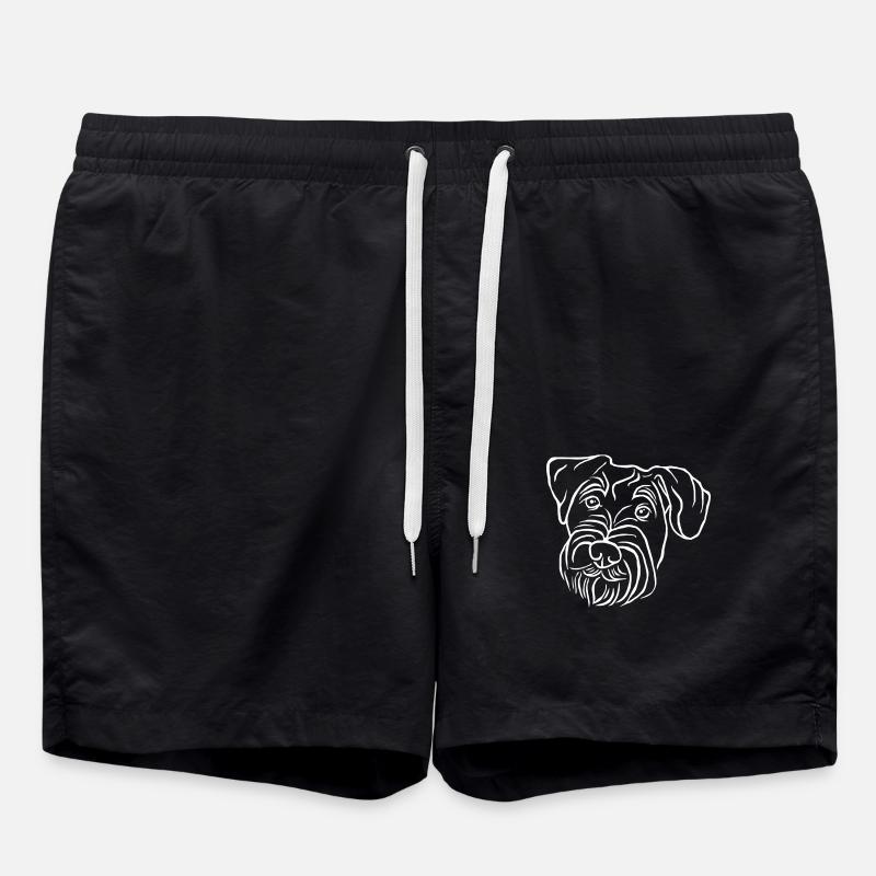 Mittelschnauzer - Badeshorts - Schwarz
