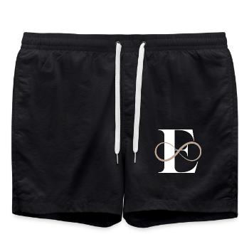 Unendlicher Buchstabe e - Badeshorts - Schwarz - Vorne - AI Model Male 185 light (185cm)