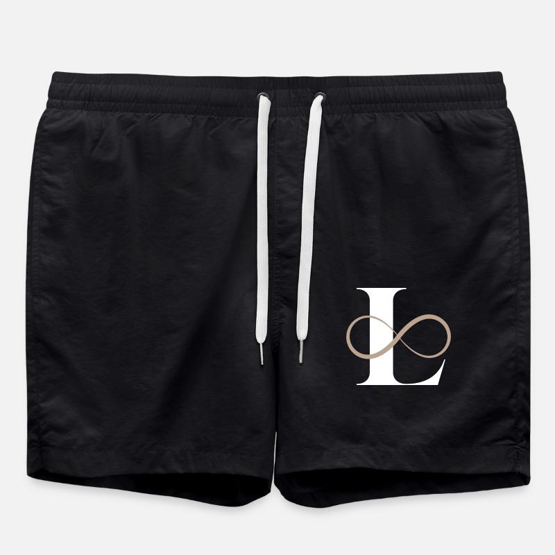 Infinite letter - Swim Trunks - black