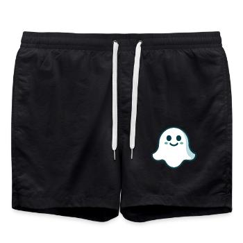 Gespenst türkis - Badeshorts - Schwarz - Vorne - AI Model Male 185 light (185cm)