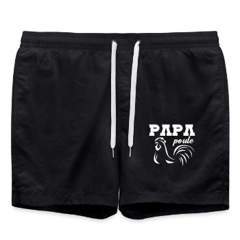 Papa poule meilleur papa - Short de bain - noir - Devant - AI Model Male 185 light (185cm)