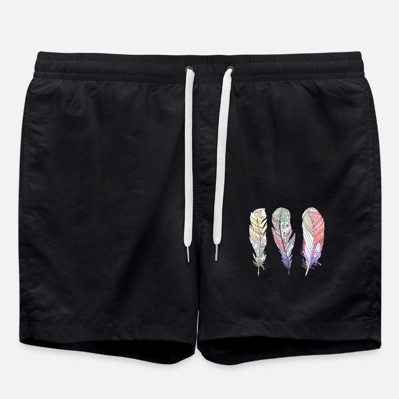 Feder - Badeshorts - Schwarz