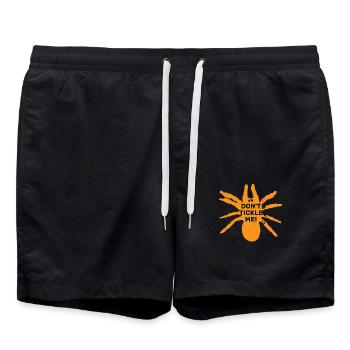 Don't tickle me ! Spider Halloween Orange Funny - Swim Trunks - black - Front - AI Model Male 185 light (185cm)