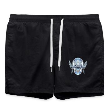 skull 12 - Swim Trunks - black - Front - AI Model Male 185 light (185cm)