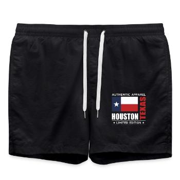 Houston - Short de bain - noir - Devant - AI Model Male 185 light (185cm)