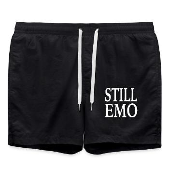 Goth Gothic Still Emo Saying - Swim Trunks - black - Front - AI Model Male 185 light (185cm)