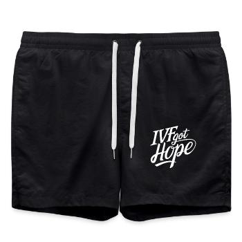 Desire to have children with hope - Swim Trunks - black - Front - AI Model Male 185 light (185cm)