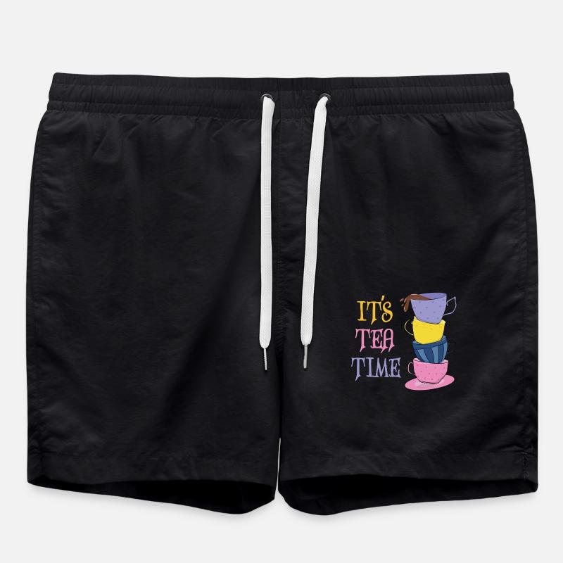 Es ist Teezeit - Badeshorts - Schwarz