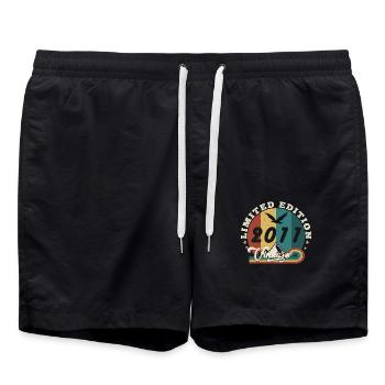 Jahrgang 2023 Retro - Bestseller - Badeshorts - Schwarz - Vorne - AI Model Male 185 light (185cm)