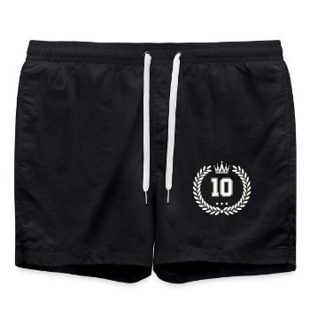 Armoiries 10 - Short de bain - noir - Devant - AI Model Male 185 light (185cm)
