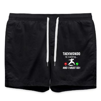 Le taekwondo vous appelle - Short de bain - noir - Devant - AI Model Male 185 light (185cm)