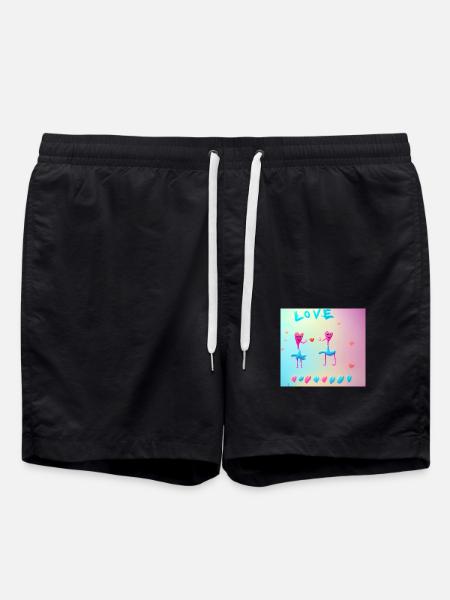 Autistic Art – Love - Swim Trunks - black