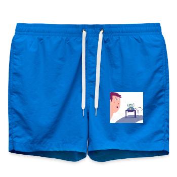 Autistic Art - Securities - Swim Trunks - cobalt blue - Front
