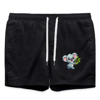Koala - Badeshorts - Schwarz - Vorne - AI Model Male 185 light (185cm)