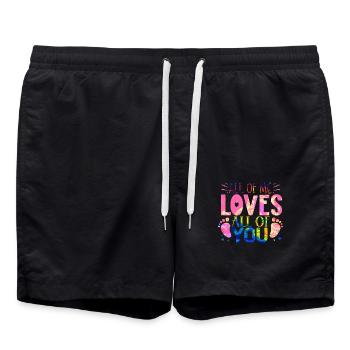 Bébé chargement babes femmes mère design nouveau-né - Short de bain - noir - Devant - AI Model Male 185 light (185cm)